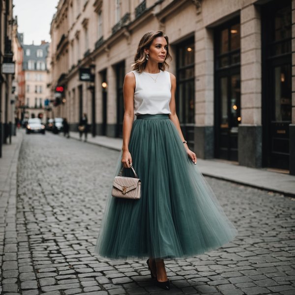 Quels conseils pour porter des jupes en tulle pour un look de soirée?